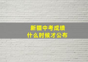 新疆中考成绩什么时候才公布