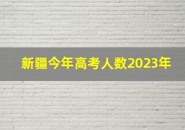 新疆今年高考人数2023年