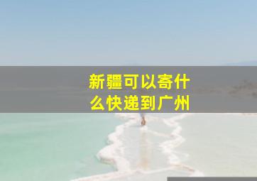 新疆可以寄什么快递到广州