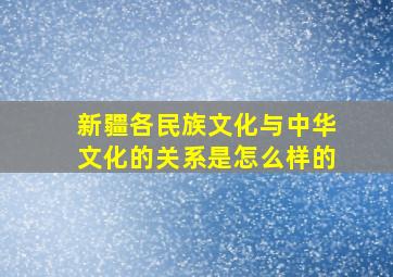 新疆各民族文化与中华文化的关系是怎么样的