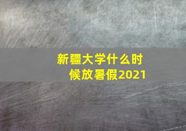 新疆大学什么时候放暑假2021