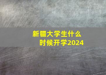 新疆大学生什么时候开学2024