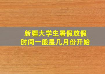 新疆大学生暑假放假时间一般是几月份开始