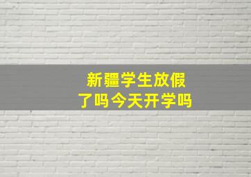 新疆学生放假了吗今天开学吗