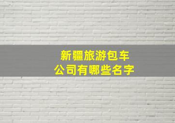 新疆旅游包车公司有哪些名字