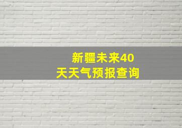 新疆未来40天天气预报查询