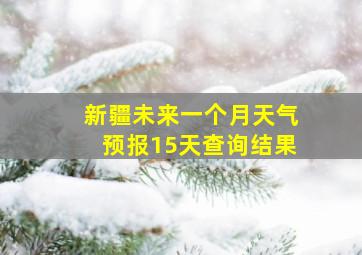 新疆未来一个月天气预报15天查询结果