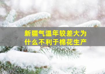 新疆气温年较差大为什么不利于棉花生产