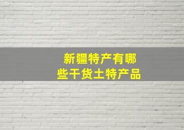 新疆特产有哪些干货土特产品