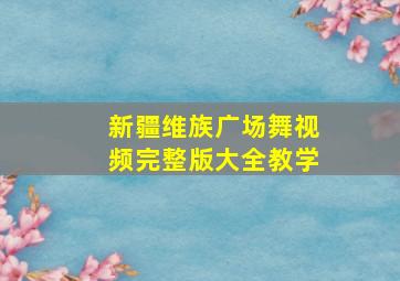 新疆维族广场舞视频完整版大全教学