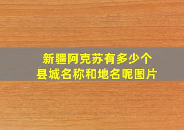 新疆阿克苏有多少个县城名称和地名呢图片