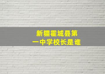 新疆霍城县第一中学校长是谁