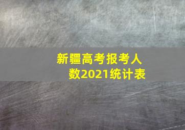 新疆高考报考人数2021统计表