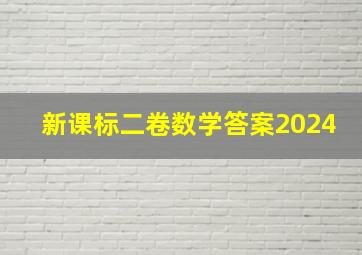 新课标二卷数学答案2024