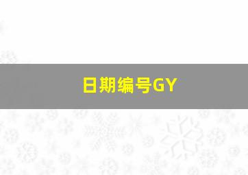 日期编号GY