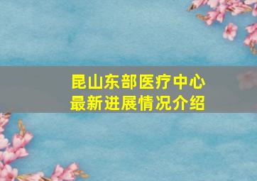 昆山东部医疗中心最新进展情况介绍