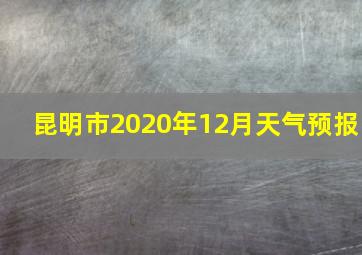 昆明市2020年12月天气预报