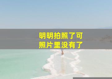 明明拍照了可照片里没有了