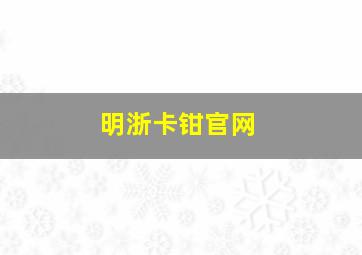 明浙卡钳官网