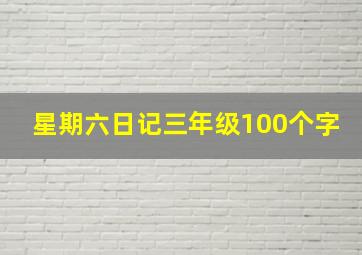 星期六日记三年级100个字