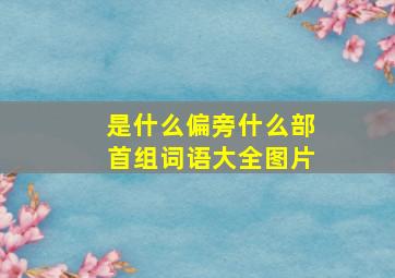 是什么偏旁什么部首组词语大全图片