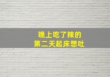 晚上吃了辣的第二天起床想吐