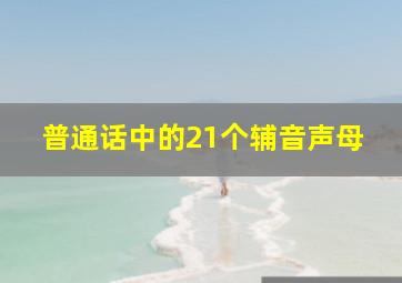 普通话中的21个辅音声母