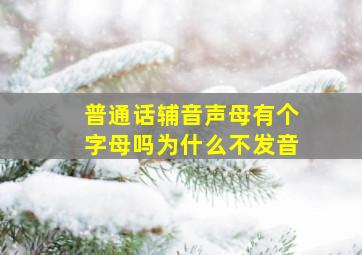 普通话辅音声母有个字母吗为什么不发音