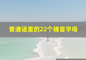 普通话里的22个辅音字母