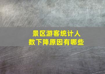 景区游客统计人数下降原因有哪些