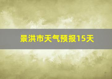 景洪市天气预报15天