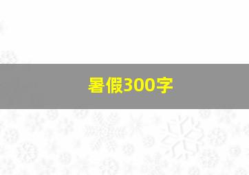 暑假300字