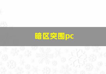 暗区突围pc