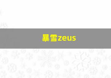 暴雪zeus