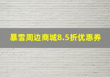 暴雪周边商城8.5折优惠券