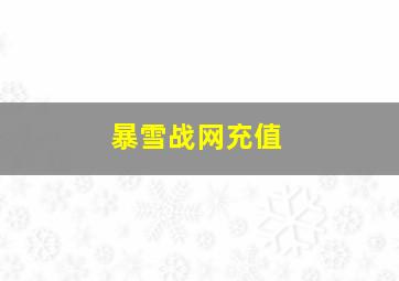 暴雪战网充值