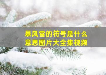 暴风雪的符号是什么意思图片大全集视频