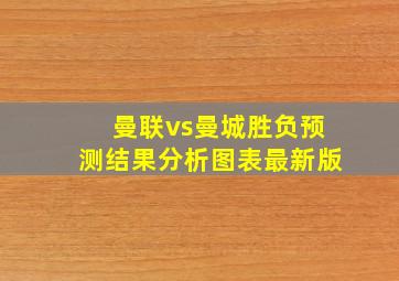 曼联vs曼城胜负预测结果分析图表最新版