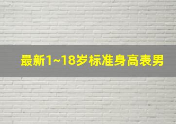 最新1~18岁标准身高表男