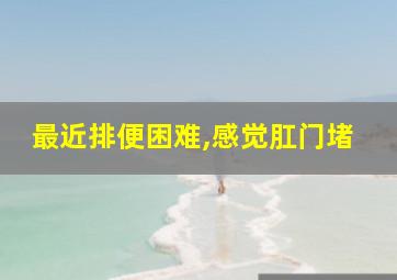 最近排便困难,感觉肛门堵