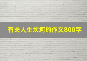 有关人生坎坷的作文800字