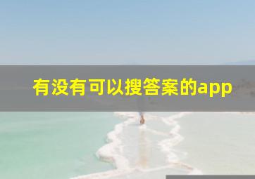 有没有可以搜答案的app