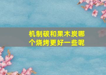 机制碳和果木炭哪个烧烤更好一些呢