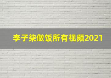 李子柒做饭所有视频2021