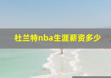 杜兰特nba生涯薪资多少