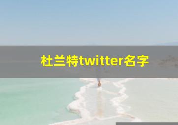 杜兰特twitter名字