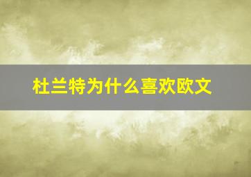 杜兰特为什么喜欢欧文