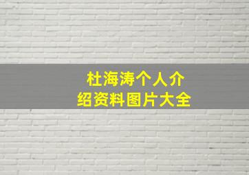 杜海涛个人介绍资料图片大全