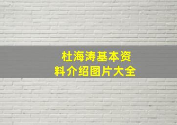 杜海涛基本资料介绍图片大全