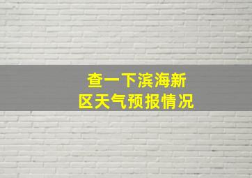 查一下滨海新区天气预报情况